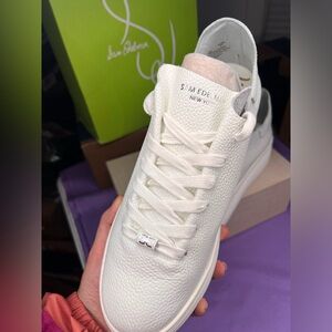 NEW Sam Edelman Pippy Lace Up Platform White Sneakers